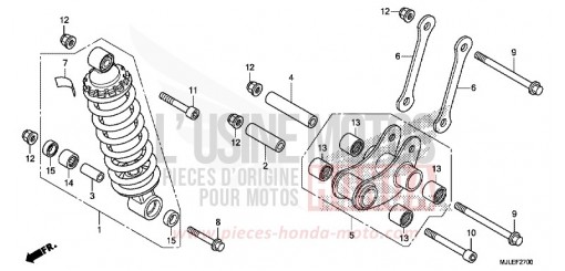COUSSIN ARRIERE NC700SDE de 2014